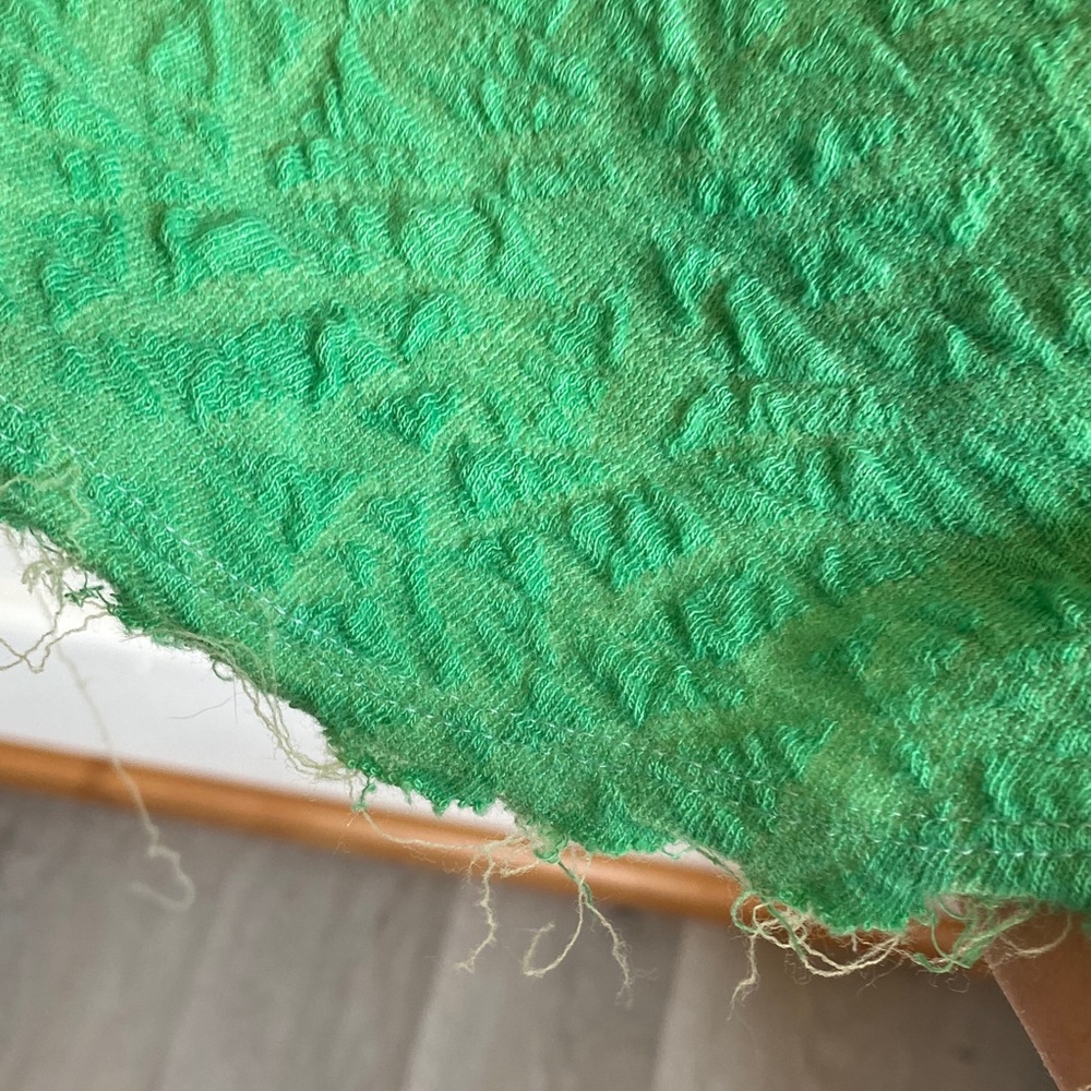 Free People green/Teal sleeveless hi low Fringe Tunic like new - Picture 11 of 15
